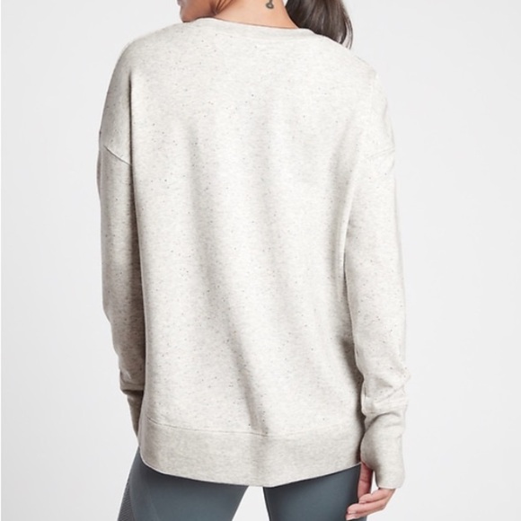 Athleta Balance Crew Neck Sweatshirt Gray/Multi Dot - Picture 3 of 7